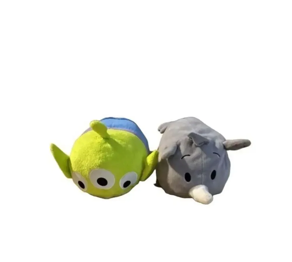 Disney Pixar Toy Story Alien and Rhino Medium Tsum Tsum Bun Bun Plush Set